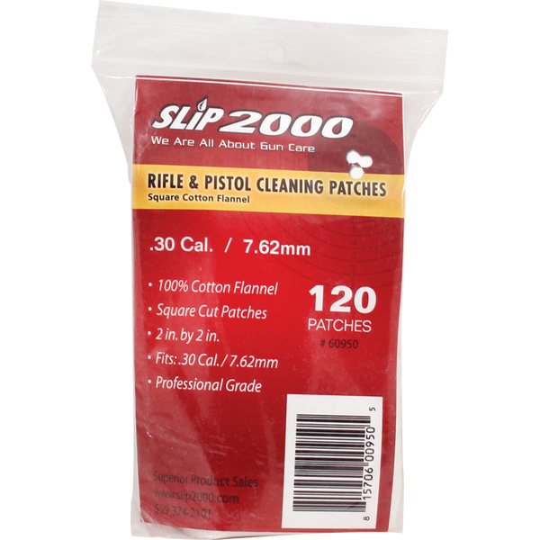 2" Square Cleaning Patches - .30 Cal / 7.62mm